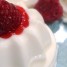 Panna cotta light et coulis de fraises maison