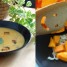 Soupe velouté Potiron/coco/curry et crevettes !!