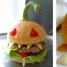 Burger Halloween aux poivrons grillés